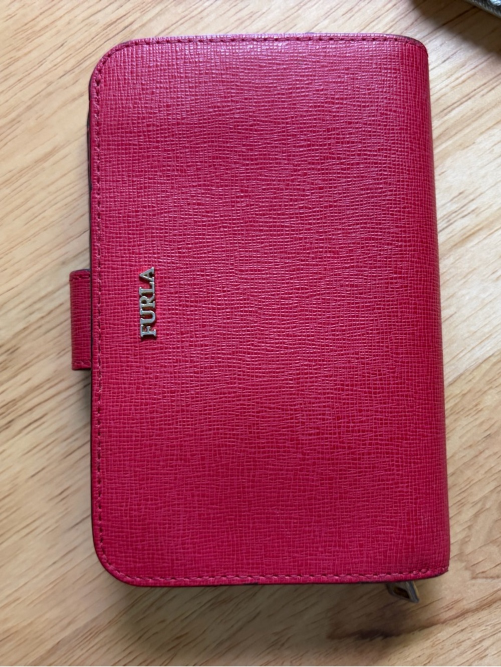 Furla Pink-Red Wallet with Logo Accent - Picture 1 of 7
